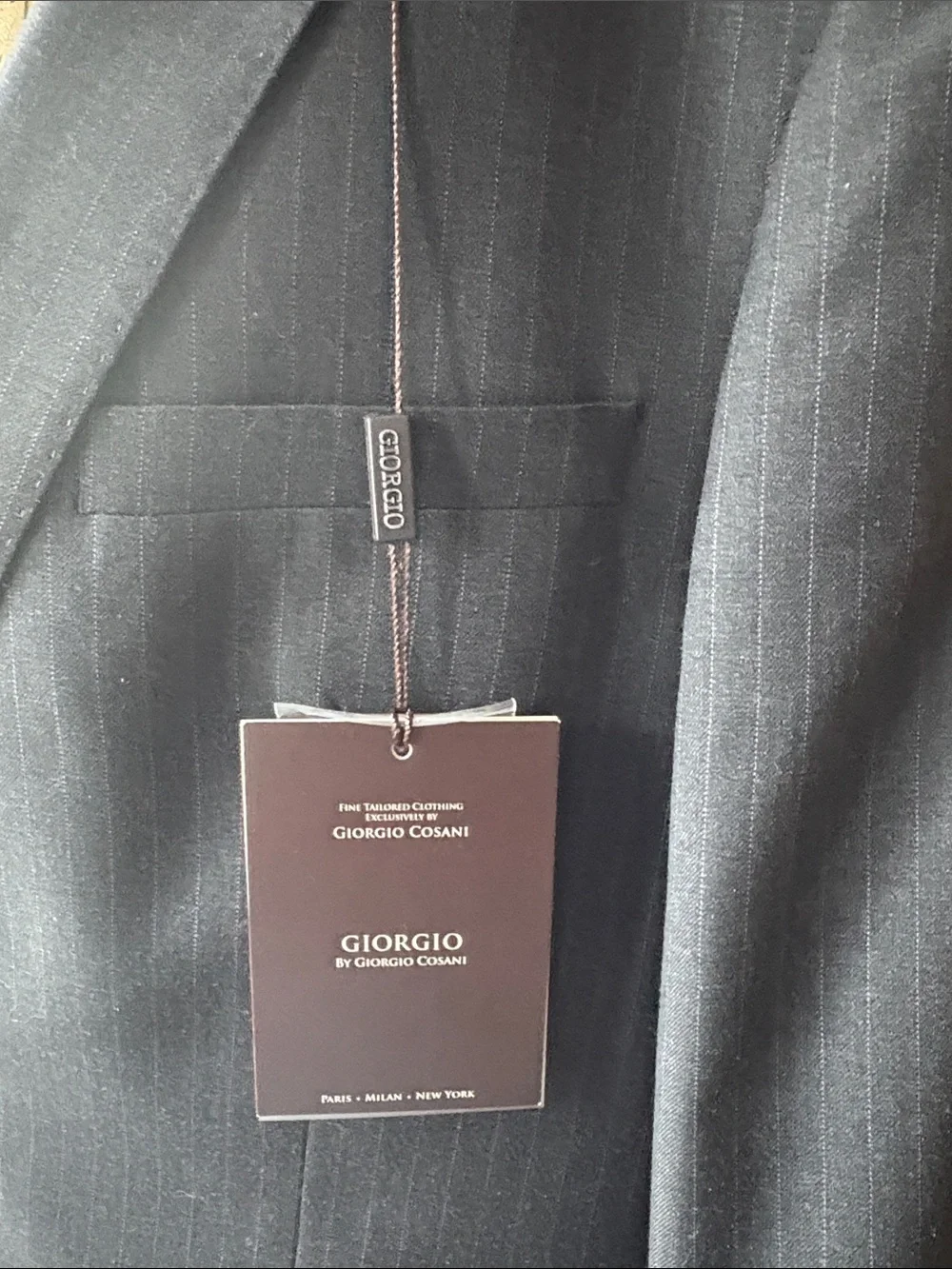 Men's Wool Giorgio Cosani Gray Pinstripe Suit